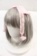 Angelic Pretty / KC ロゴ刺繍リボンカチューシャ  ピンク I-24-05-26-098-AP-AC-HD-ZI