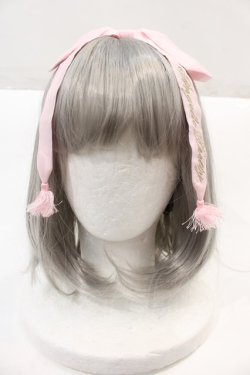 画像2: Angelic Pretty / KC ロゴ刺繍リボンカチューシャ  ピンク I-24-05-26-098-AP-AC-HD-ZI