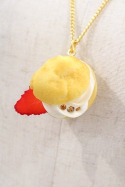 画像1: Q-pot. / Chou a la Creame Necklace (Fresh Cream)ネックレス  ブラウン I-24-06-02-030-QP-AC-HD-ZI