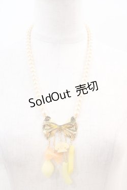 画像3: Q-pot. / ACC Napolitain Farfalle Necklace  ピンクブラウン I-24-06-02-010-QP-AC-HD-ZI