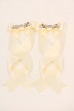 画像2: LOTUS ribbon / ツインリボンバレッタ   I-24-06-05-027-EL-AC-HD-ZS