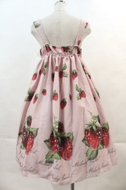 画像2: Melody BasKet / Natural Strawberryレースジャンパースカート  ピンク I-24-06-11-082-LO-OP-HD-ZI