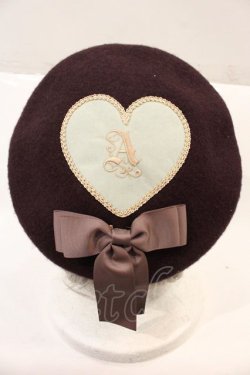 画像1: Amavel / HATトランプのデコレーションケーキベレー帽  ブラウン I-24-06-18-098-CA-AC-HD-ZI