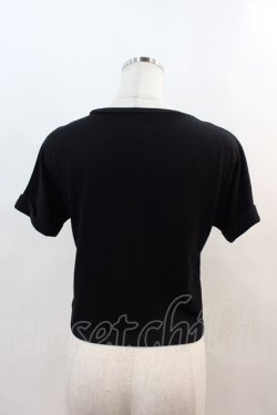 画像2: LISTEN FLAVOR / BASICモルフォ刺繍Tee  黒Ｘ青 I-24-06-21-003-PU-TO-HD-ZI