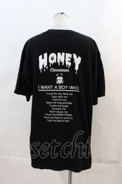 画像2: Honey Cinnamon / テディベアTシャツ XL 黒Ｘ白 I-24-06-27-052-LO-OP-HD-ZI