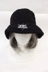 NieR Clothing / ボアバケットハット  黒Ｘ白 I-24-07-17-069-PU-AC-HD-ZI