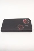 NieR Clothing / PU LEATHER TWO-TONE LONG WALLET【DAHLIA】  黒Ｘ赤 I-24-07-17-072-PU-ZA-HD-ZI