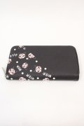 NieR Clothing / PU LEATHER TWO-TONE LONG WALLET【狐面】  黒Ｘ白Ｘ赤 I-24-07-17-073-PU-ZA-HD-ZI