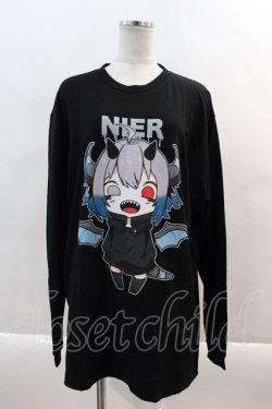 画像1: NieR Clothing / 擬人化ぐれまるTシャツ  ブラック I-24-07-17-109-PU-TS-HD-ZI