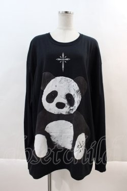 画像1: TRAVAS TOKYO / Panda bear L/S Tee  黒Ｘ白 I-24-07-19-003-PU-TO-HD-ZI