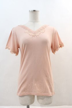 画像1: axes femme / 花レースインナーTシャツ M アワピンク I-24-07-22-024-AX-TS-HD-ZI