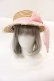 画像2: Angelic Pretty / LovelyチェックストローHat  ピンク I-24-07-28-037-AP-AC-HD-ZI (2)