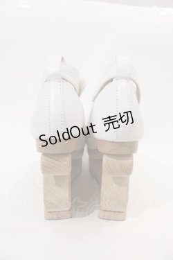 画像3: JEFFREY CAMPBELL / スケートヒールストラップ付サンダル 約23CM(内側採寸) 白Ｘブラウン I-24-08-06-125-PU-SH-HD-ZI