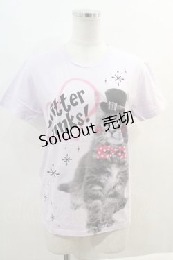 画像1: Banana Fish / シルクハットねこTシャツ S パープル I-24-08-06-030-PU-TO-HD-ZI