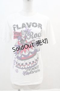 LISTEN FLAVOR / プリンセスROCK Tシャツ  白Ｘ黒Ｘ紫Ｘピンク I-24-08-06-033-PU-TO-HD-ZT418