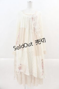 画像1: LOLITAその他(お買取対象外) / パッチワークデザインワンピースセット  アイボリー I-24-08-07-033-LO-OP-HD-ZI