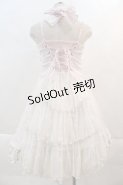 画像2: FRILL /  クラウンリボン刺繍ジャンパースカート  ピンクｘ白 I-24-08-09-069-HN-OP-HD-ZI