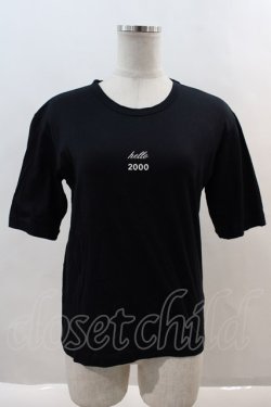 画像1: KANEKO ISAO / hello2000半袖Tシャツ  ブラック I-24-08-24-099-EL-TS-HD-ZT221