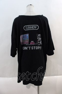 画像2: Candy Stripper / CAN'T STOP!! BIG Tシャツ 2 ブラック I-24-08-24-012-PU-TS-HD-ZI