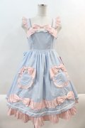 Angelic Pretty /  Nostalgia Dollジャンパースカート  サックスＸピンク I-24-08-24-038-AP-OP-HD-ZI