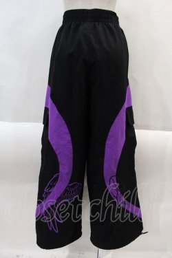 画像2: NieR Clothing / 4POCKET BACK WING PANTS【CYBER DESIGN】  ブラック×パープル I-24-08-30-061-PU-PA-HD-ZI