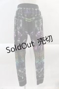 MILKBOY / MAMMAL WAR SWEAT PANTS  黒Ｘ紫Ｘ緑 I-24-09-02-123-MB-PA-HD-ZI