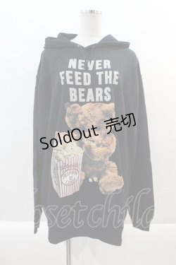 画像1: MILKBOY / NEVER FEED BEAR HOODY  黒 I-24-09-09-012-MB-TO-HD-ZI