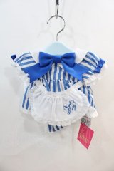 Angelic Pretty / リリカルバニーストライプダイナーウェアSet  青 I-24-09-12-120-AP-ZA-HD-ZI