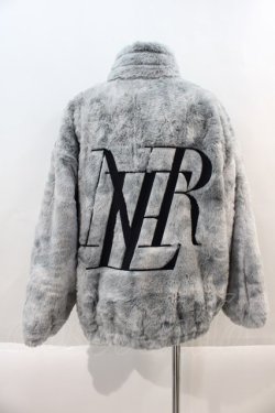 画像2: NieR Clothing / 防寒中綿入りキルティングハイネックファーコート  グレー I-24-09-14-058-PU-CO-HD-ZI