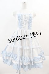 h.NAOTO / Rose Bird Cage Dress  サックスＸ白 I-24-09-16-080-HN-OP-HD-ZI