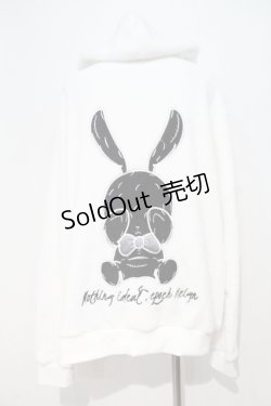 画像2: NieR Clothing / 高品質ふわもこプルオーバーパーカー【CRY RABBIT】  ホワイト I-24-09-18-123-PU-TO-HD-ZI