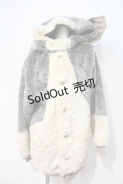 画像1: MILKBOY / CREATURES COAT  グレーＸアイボリー I-24-09-18-125-MB-CO-HD-ZI