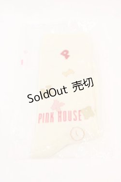 画像1: PINK HOUSE / ロゴクッキーソックス  アイボリー I-24-09-22-006-LO-ZA-HD-ZI