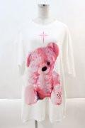 TRAVAS TOKYO / Furry bear Tee  白 I-24-09-22-034-PU-TO-HD-ZI