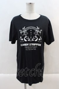 Candy Stripper / 東京キャンディTシャツ L 黒Ｘ白 I-24-09-22-038-PU-TO-HD-ZT329