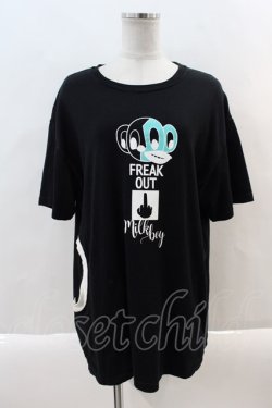 画像1: MILKBOY /  FREAK OUT Tシャツ  黒 I-24-09-22-039-MB-TO-HD-ZI