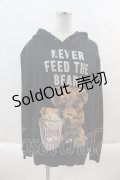 MILKBOY /  NEVER FEED BEAR HOODY  黒 I-24-09-26-035-MB-TO-HD-ZI