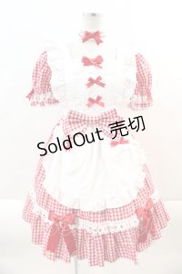 Angelic Pretty / Parlor DollワンピースSet  赤Ｘ白 I-24-09-28-041-AP-OP-HD-ZI