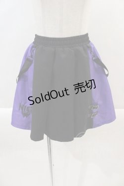 画像1: NieR Clothing / TWO-TONE MINI SKIRT  パープル I-24-10-01-098-PU-SK-HD-ZI