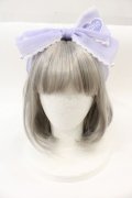 Angelic Pretty / Heartワッペンオーガンジーリボンカチューシャ  ラベンダー I-24-10-01-116-AP-AC-HD-ZI