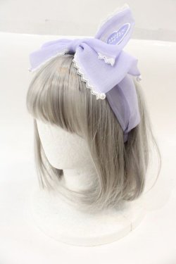 画像2: Angelic Pretty / Heartワッペンオーガンジーリボンカチューシャ  ラベンダー I-24-10-01-116-AP-AC-HD-ZI