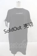 Rojita / ロゴ刺繍BIGTシャツ  黒Ｘ白 I-24-10-07-021-LO-TO-HD-ZI