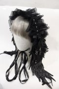 MAJOH / ANGEL CRYSTAL FROST PIERCE HEAD DRESS  黒 I-24-10-12-100-GO-AC-HD-ZI