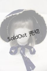 metamorphose / HAT 別珍ボンネット  ネイビーＸアイボリー I-24-10-12-102-ME-AC-HD-ZI