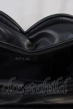 画像4: MILK / ハートキルトバッグ  黒 I-24-10-18-100-ML-BG-HD-ZI