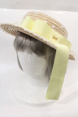 画像1: Angelic Pretty / AiryドットチュールストローHAT  イエロー I-24-10-18-110-AP-AC-HD-ZI