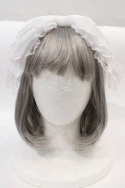 画像1: Angelic Pretty / お花レースシースルーリボンカチューシャ  白 I-24-10-24-121-AP-AC-HD-ZI