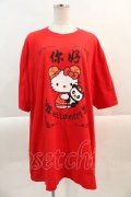 Candy Stripper / CHINA HELLO KITTY TEE  赤 I-24-10-24-018-PU-TO-HD-ZI