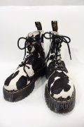 Dr.Martens （Getta Grip） / Jadon Cow Print Hair On UK6 黒 I-24-10-29-119-PU-SH-HD-ZI