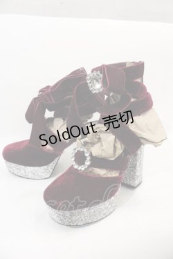 画像3: Swankiss / EV laceup velour heels L ボルドー I-24-10-29-121-CA-SH-HD-ZI